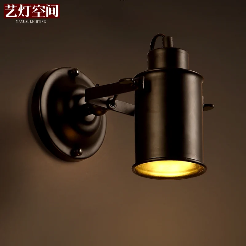 

Loft Style Single Head Dining Room Wall Lamp Hotel Hallway Light American Country Bar Coffee Office Wall Lamp Free Shipping