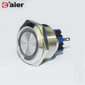 

10PCS GQ30F-11EM 30mm waterproof push button switch with ring light, RESET , MOMENTARY, Metal switch