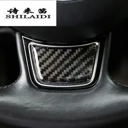 Стайлинга автомобилей углеродного волокна крышка рулевого колеса наклейки Спорт Стиль для Audi A4 B8 B9 A3 A5 A6 C7 A7 Q5 интерьер авто аксессуары