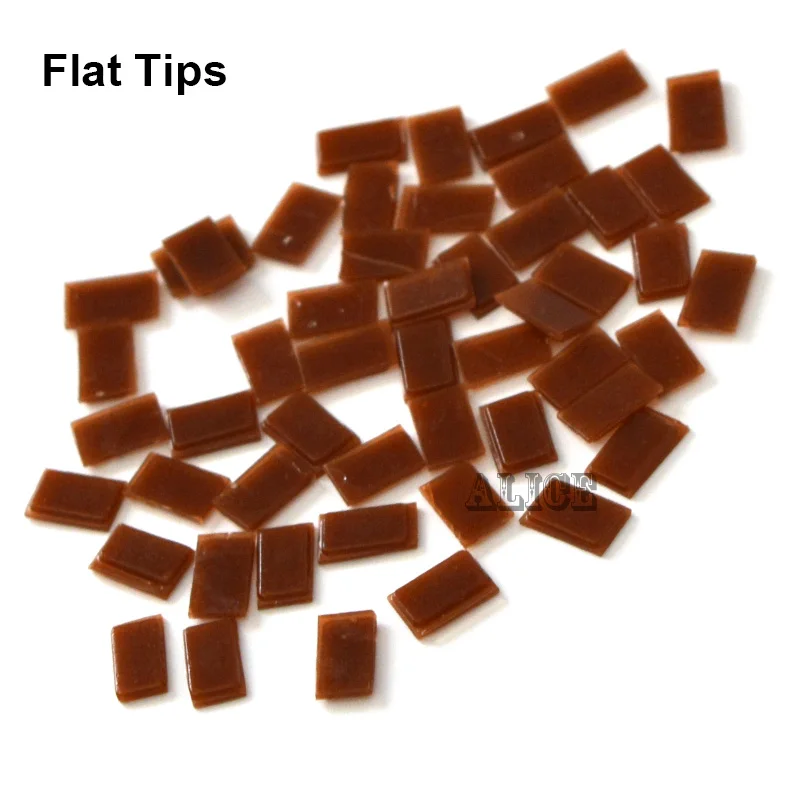 100pcs Keratin glue Flat Tip Keratin Flat-Shaped Fusion Chips Glue Flat keratin for prebonded hair extension
