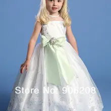 Красивые атласные кружевные платья без рукавов с бантом для девочек