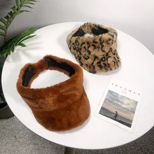 Новая осенне-зимняя леопардовая шляпа Женская пустая верхняя бейсбольная кепка модная плюшевые шапки высокое качество теплая шапка для девочек Винтаж козырек от солнца