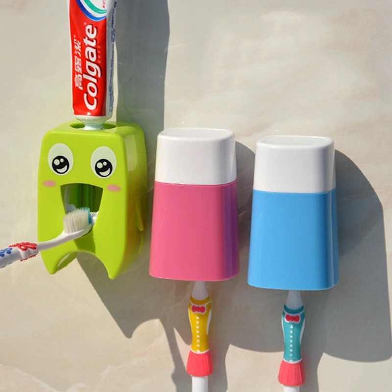 BAISPO милые животные дома Мода автоматический пластиковый диспенсер для зубных паст Настенный комплект для зубной пасты Товары для ванной комнаты инструменты