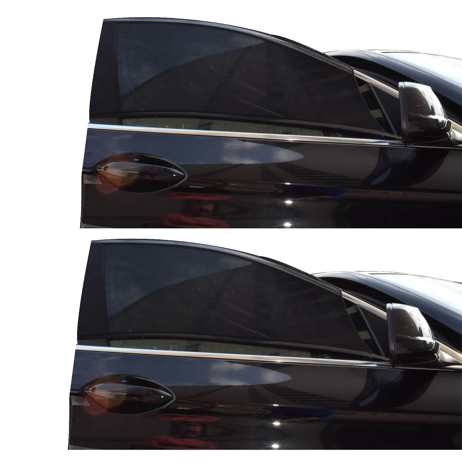SMILING WAY# Автомобильная Солнцезащитная шторка из сетчатой ткани с защитой от солнца, защита от солнца, защита от солнца, шторка спереди и сзади - Цвет: Front X2