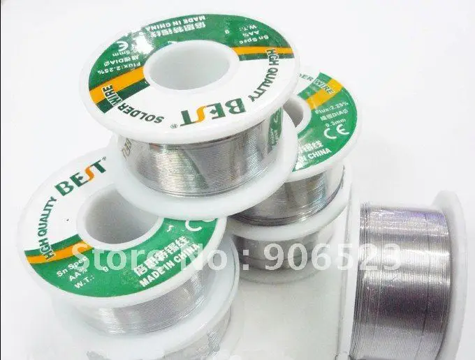 

free shipping 6pcs 0.3mm 0.4mm 0.5mm 0.6mm 0.8 1.0mm 100g Tin Soldering Solder Wire