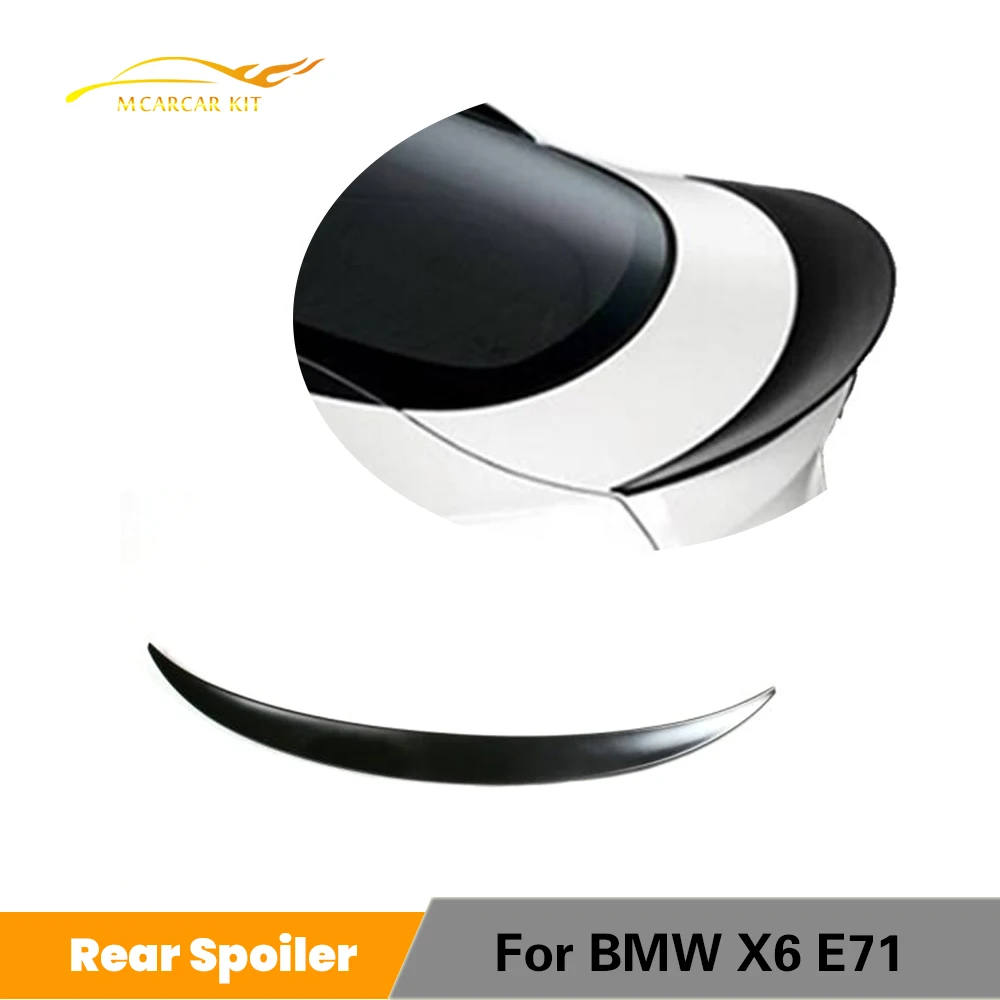 Для BMW X6 E71 2008- задний спойлер багажника загрузки губы крыло ПУ Неокрашенный Черный