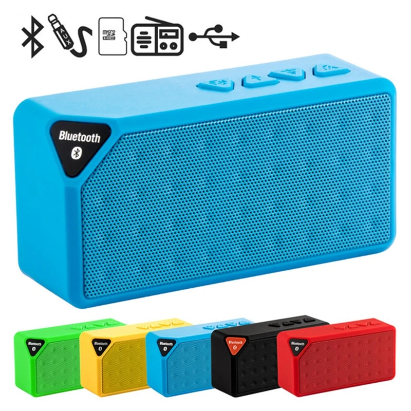 

Portable Mini Bluetooth Speaker Fashion FM Radio Receiver USB Wireless Music Sound Box Subwoofer Loudspeakers With Mic For Phone