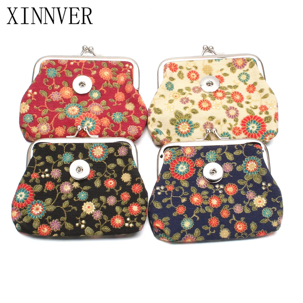 0 : Buy Vintage Coin Purses 18MM Snap Button Jewelry Flower Mini Coin Purse For ...