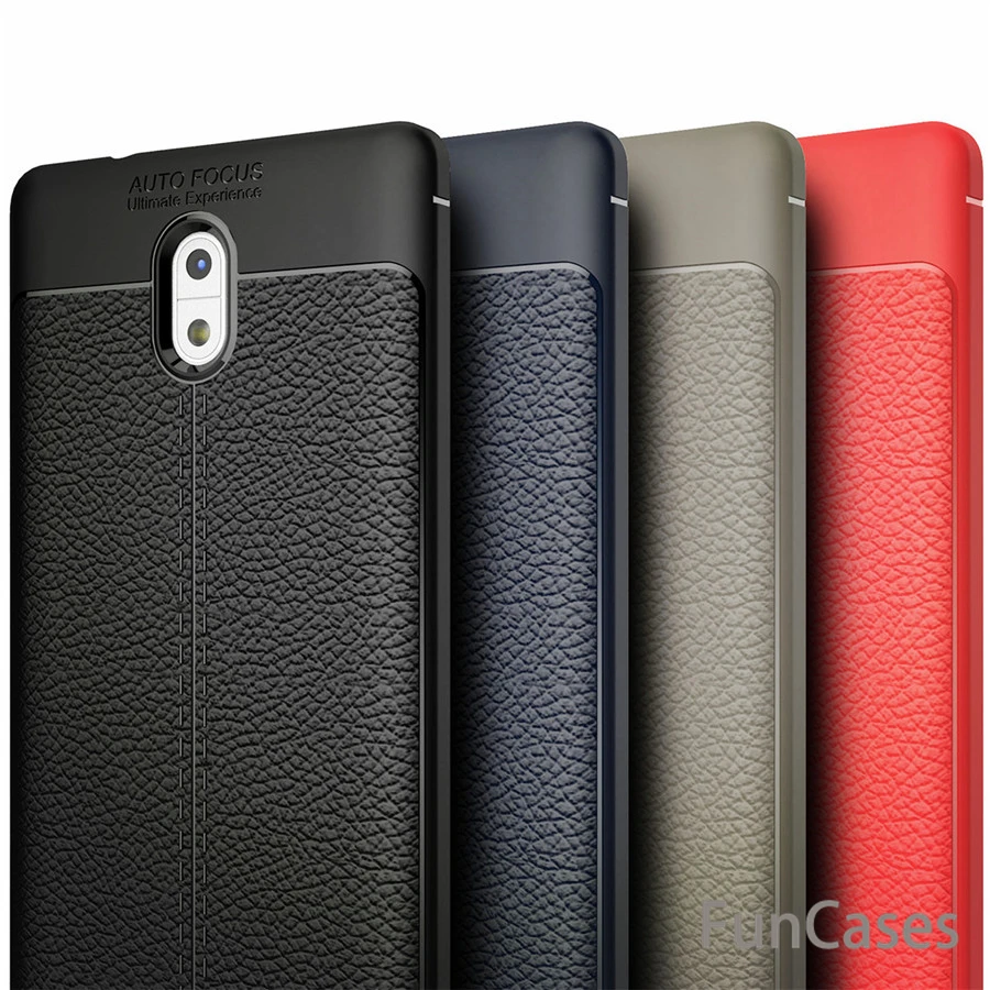 For Nokia 3 Case Cover Luxury TPU Silicone Imitation Leather back Coque 5.0 Inch capa Marble CellPhone | Мобильные телефоны и