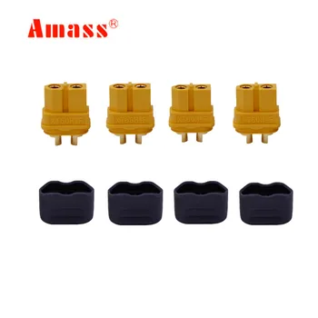 

5 pairs Amass XT60H Bullet Connector Plug Upgrated of XT60 Female & Male Gold Plated For RC Parts 20%off