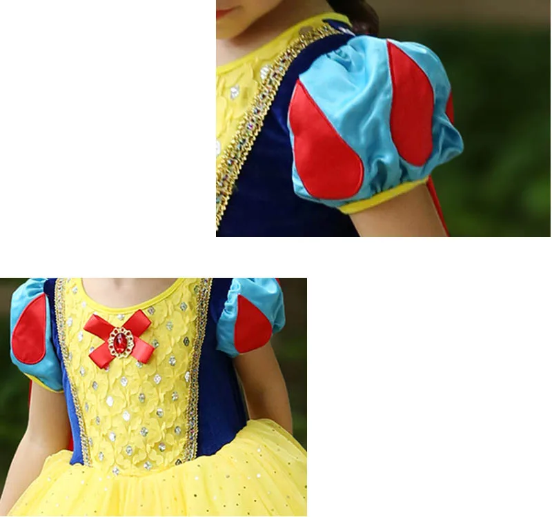 Детский костюм Белоснежки Для женщин Косплэй; костюм на карнавал или Хэллоуин платье парик для девочек в сказочном стиле; нарядное платье плюс Размеры наряд для вечеринки