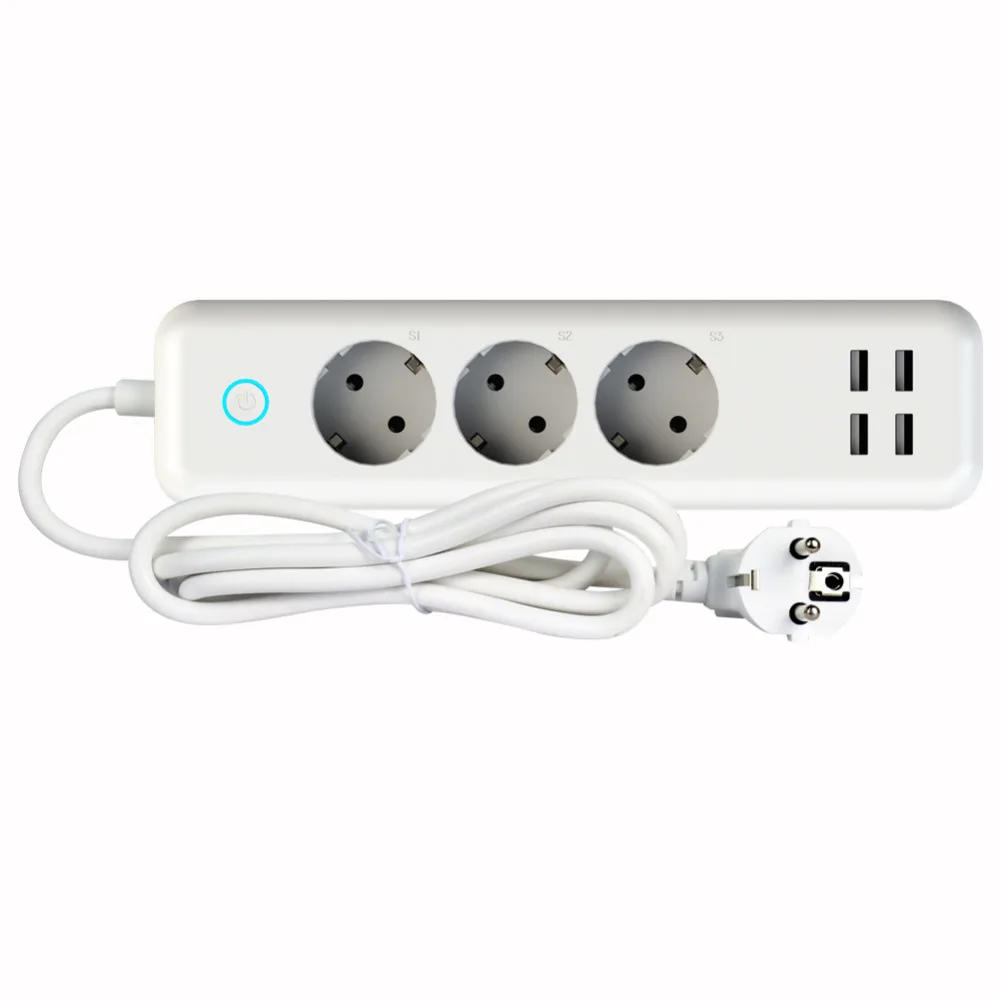 

Wolf-Guard Wireless 2.4G WiFi Smart Plug Outlet Socket Timer Switch For Amazon Alexa Google Home App Control EU Plug