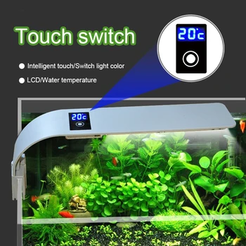 

15W/300lumens Temperature display Waterproof Clip-on Lamp For Fish Tank Aquatic Plant Lighting High Quality LED Lighting