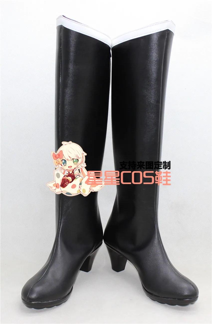 Sailor Moon Meiou Setsuna Black Long Halloween Cosplay Shoes Boots X002