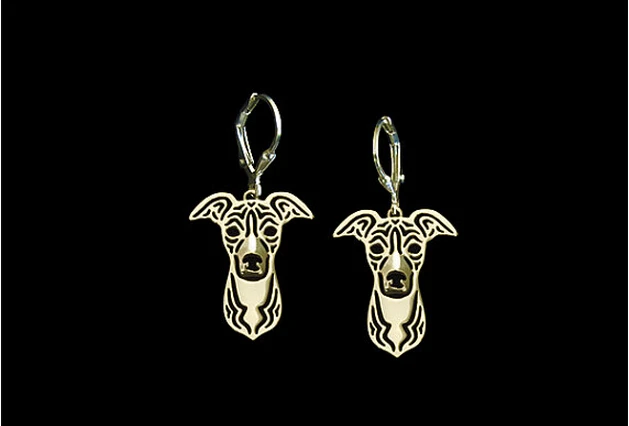 Unique Handmade Hollow Italian Greyhound Earrings Pet Lovers Gifts Idea--12 Pairs/Lot(6 Colors Free Choice)
