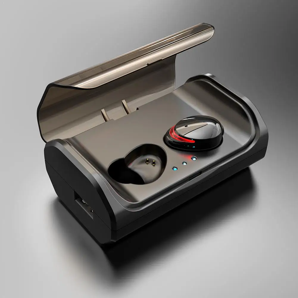 

Bluetooth Headset TWS Bluetooth 5.0 Earbuds IPX7 Waterproof HIFI Stereo Noise Reduction Sports Earphones with Charging Case