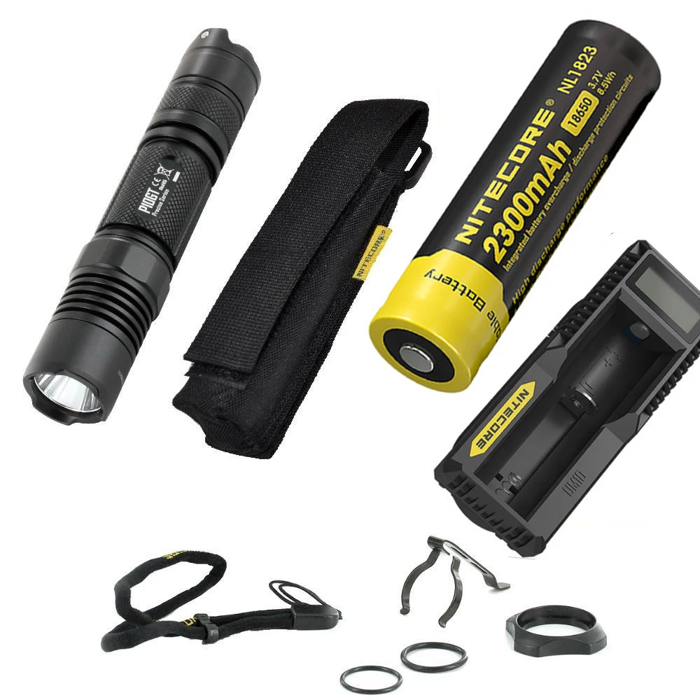 Nitecore p10gt Открытый фонарик CREE XP-l Hi V3 светодиодный Макс. 900 люмен луч бросать 286 м тактический фонарь + аккумулятор + зарядное устройство