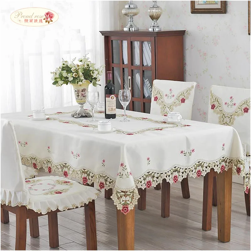 

European Garden embroidered tablecloth fabric table cloth simple gift table cloth cushion covers 1018 Xin Tong