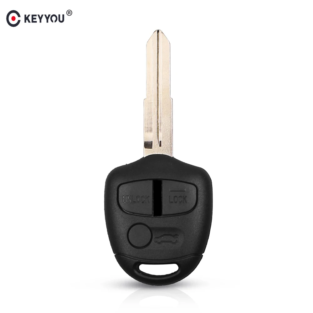 KEYYOU Car Remote Key Shell Case For Mitsubishi Lancer EX Evolution Grandis Outlander MIT8 Blade 3 Buttons