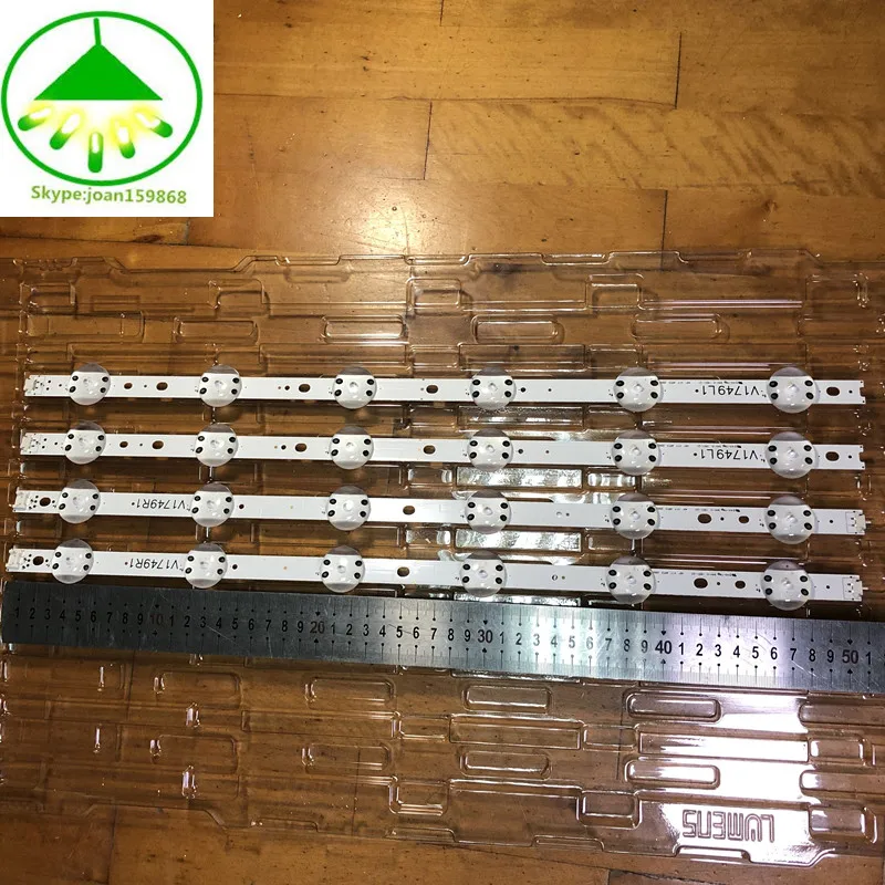 New 4 PCS(2*R1 2*L1) LED strip For LG 49UV340C 49UJ6565 49UJ670V V17 49 R1 L1 ART3 2862 2863 6916L-2862A 6916L-2863A | Освещение