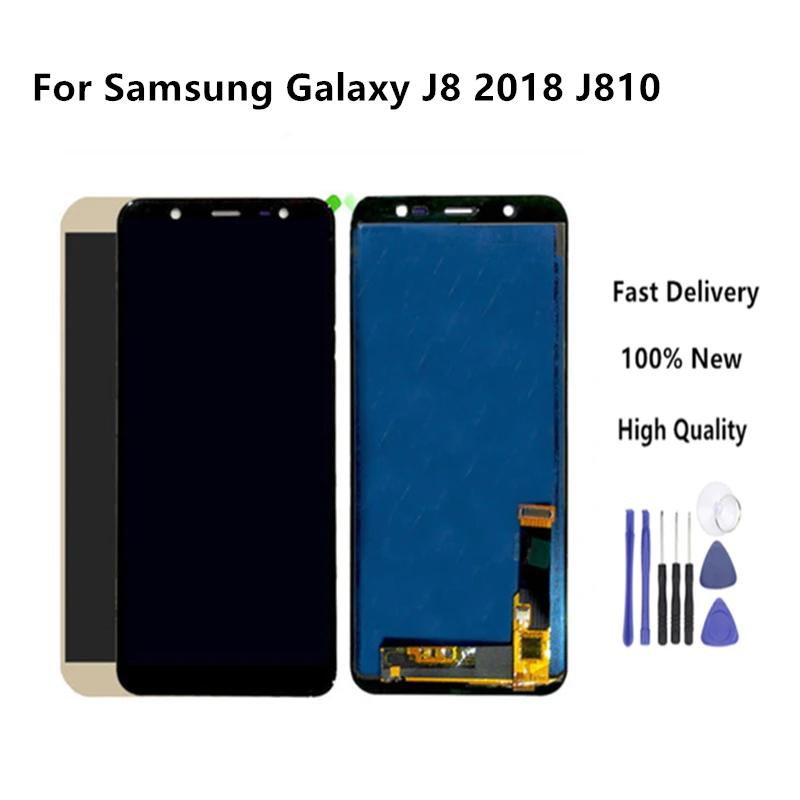 

Lcd For Samsung Galaxy J8 2018 J810 Screen LCD Display + Touch Screen Adjust Brightness SM-J810 J810M Replacement+Tools