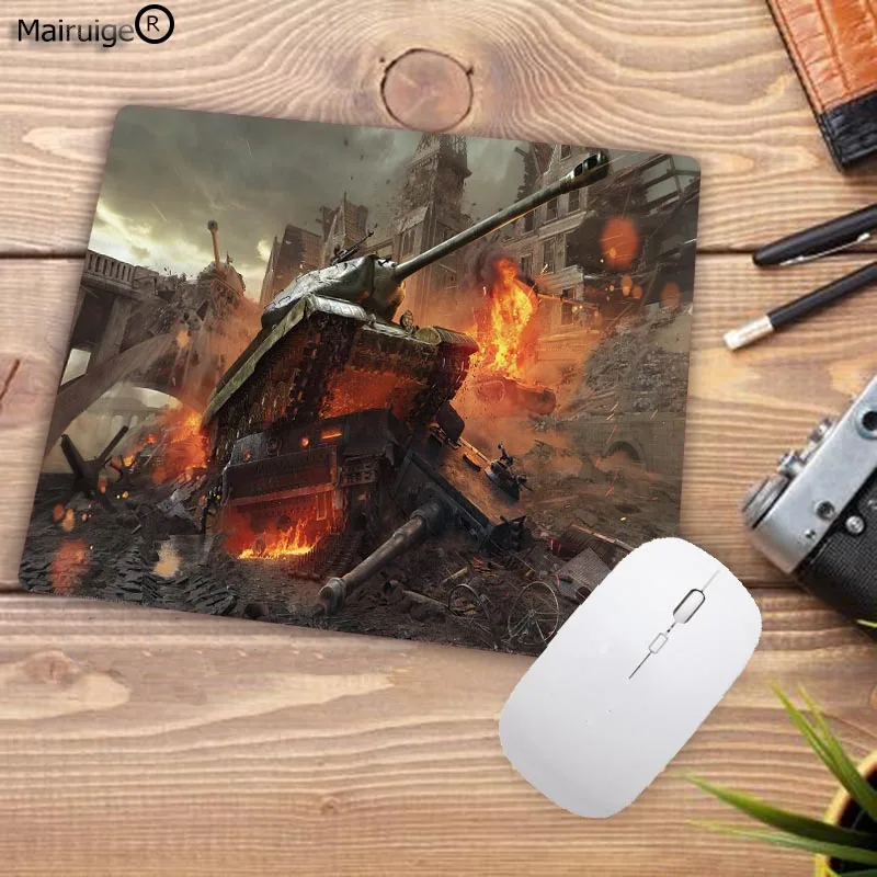 Mairuige Promotion Russia 220*180*2MM High Speed New World of Tanks Game Vintage Stylish Mouse Pad Gaming Rectangle Mousepad - Цвет: 22X18CM