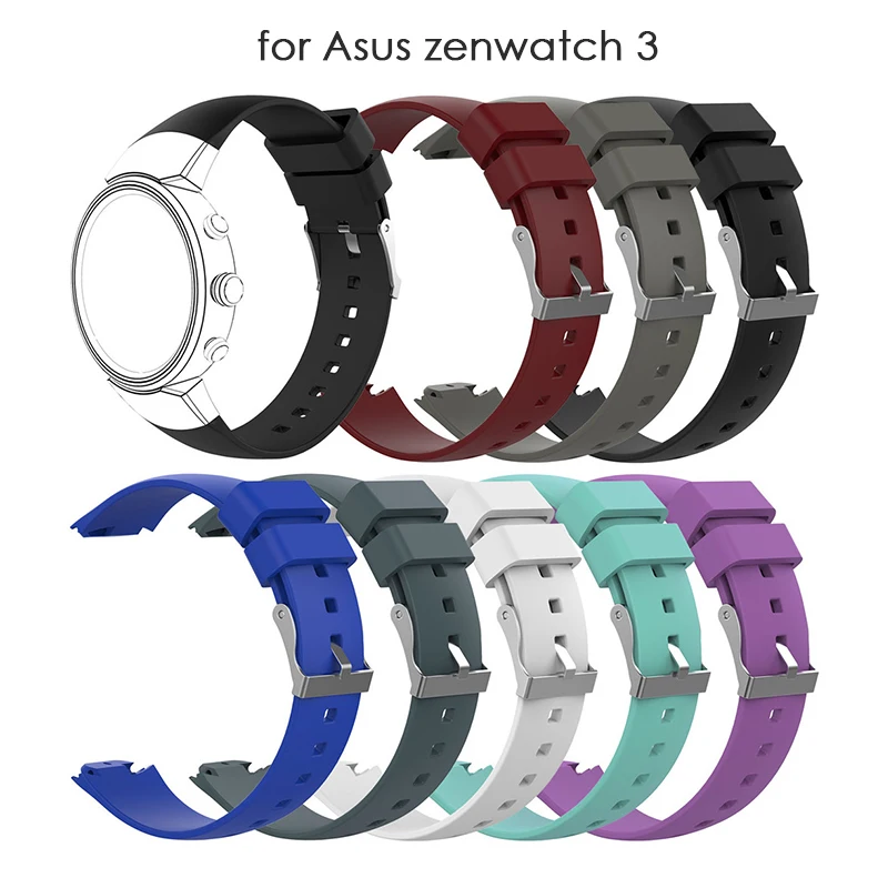 Ремешок силиконовый для смарт часов zenwatch 3 сменный спортивный браслет ASUS ZENWATCH