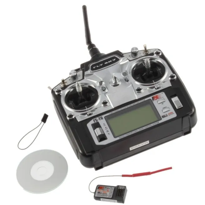 

Flysky FS-T6 FS T6 Mode 2 6ch 2.4g with LCD Screen Transmitter with FS R6B Receiver For RC Helicopter AirPlane TOY SPORTS