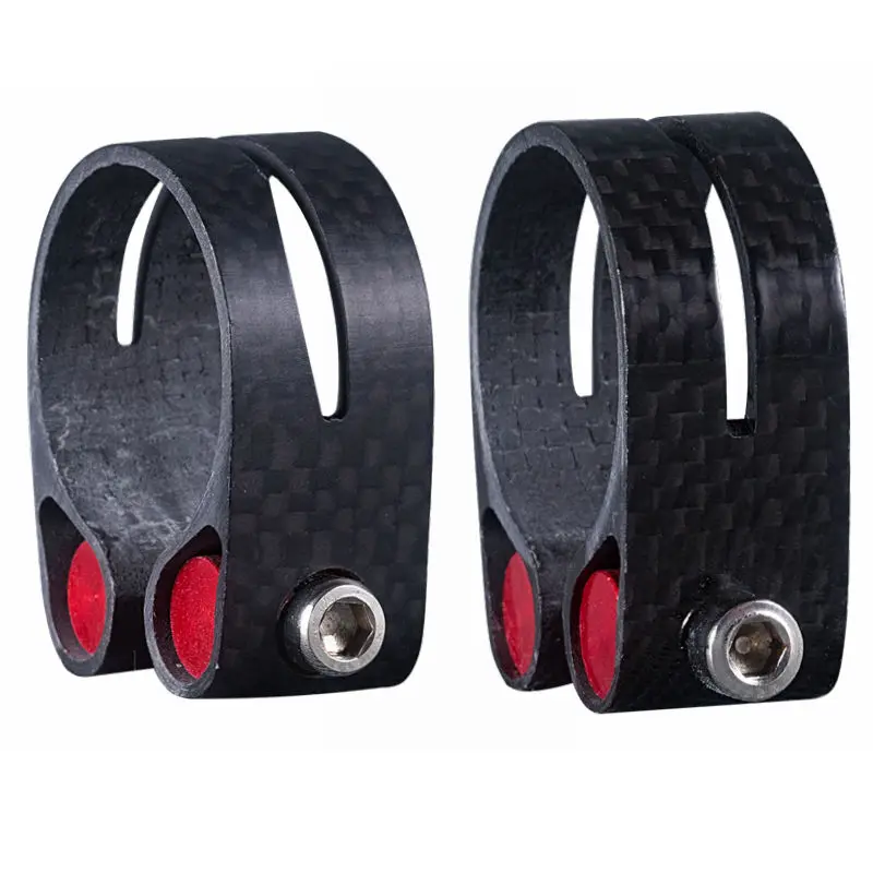Ultralight 20g Matte Glossy Full 3K Carbon Fiber Seatpost Clamp For 31