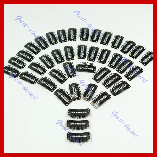

10 PCS 32mm U Shape Snap Metal Hair Clips For Hair Extensions Weft Clip-on Wig