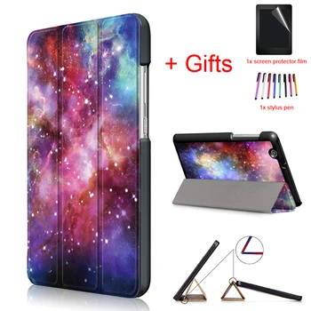 

Magnetic Ultra Slim Case for Huawei MediaPad T3 7.0 3G BG2-U01 7" Tablet PU Leather Protective Stand Funda Cover +Film+Pen