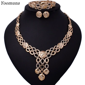 

2019Fashion Gold Color/Silver Jewelry Set for Women Jewelry Set Party Gift Elegant Wedding Bridal Ethiopian Jewellery sets