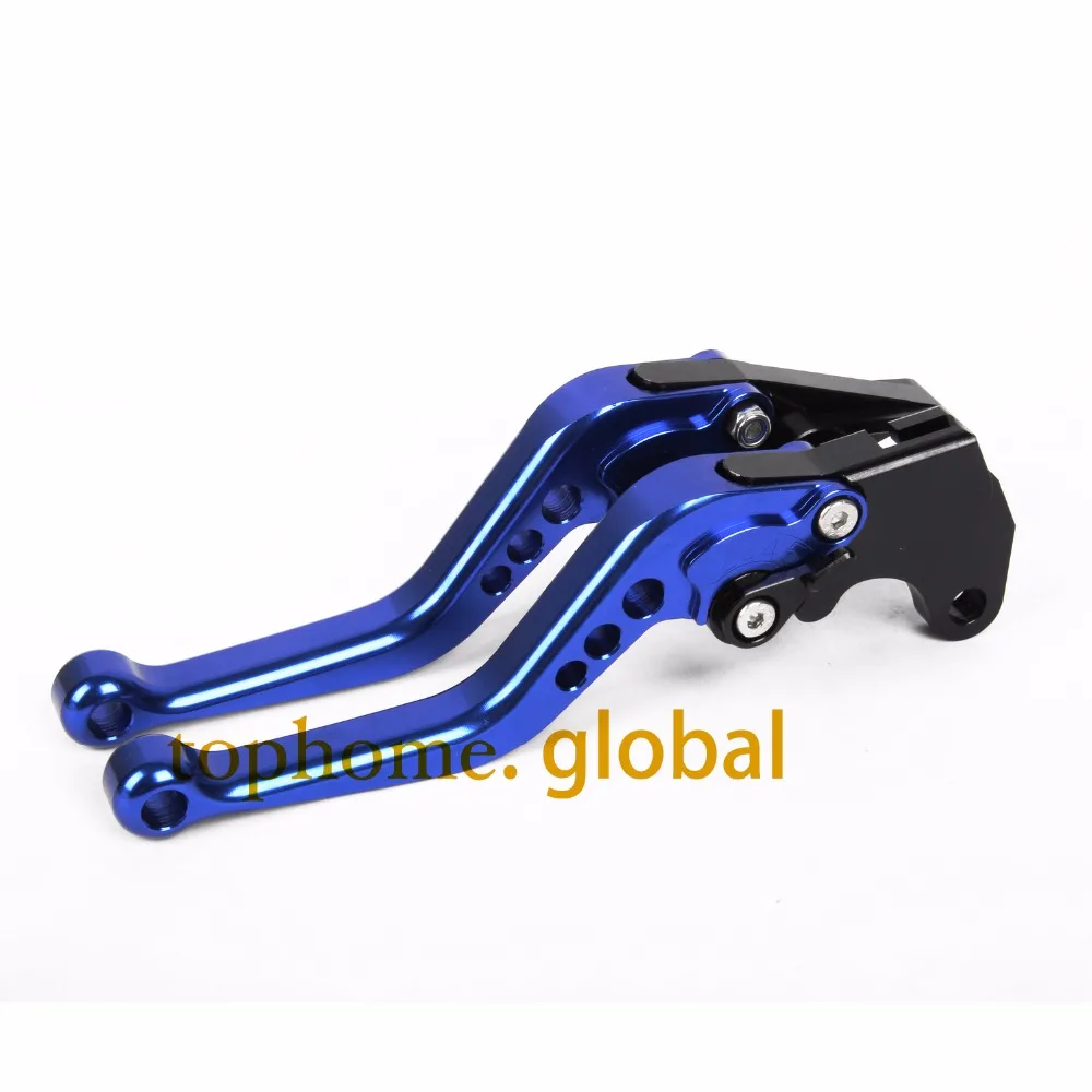 Короткие рычаги тормоза сцепления CNC для Yamaha XT660 XT660R XT660X 2004 2014 голубые 2005 2006 2007 2008