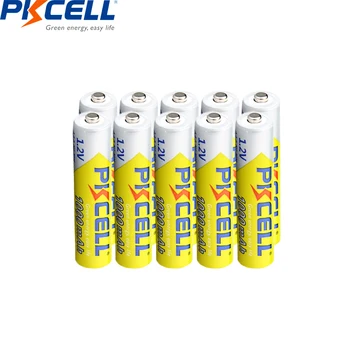 

10PCS Pkcell 1000mah AAA1.2v NiMh Rechargeable Battery aaa batteries superior to r03p/lr03 aaa battery For flashlight toys