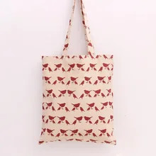 YILE хлопок лен хозяйственная сумка через плечо экологический многоразовый мешок печать красный голубь, птица без подкладки