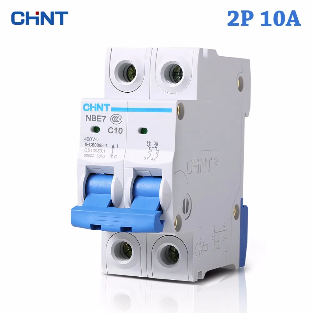 

2P 10A 230V 50HZ Mini Circuit Breaker MCB C10 C-type 36mm Overload And Short Circuit Protection DC Air switch