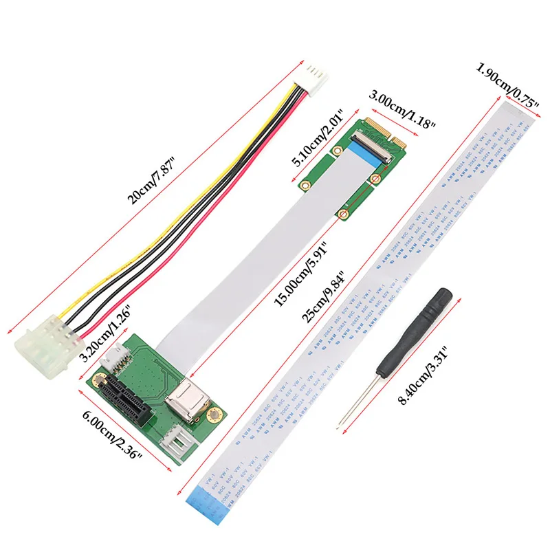 Мини-usb PCI-E для PCI-E Mini 1X удлинитель для адаптера карты с USB Riser Card