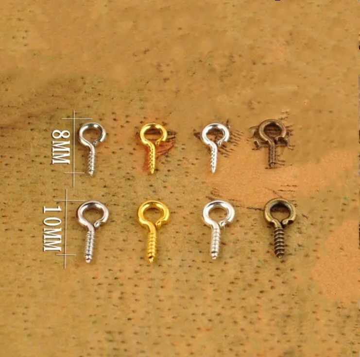 

Wholesale 2000pcs Sheep Eye Nail Screw 8/10mm Sheep Eye Socket Hook Diy Fashion Beaded Pendant Jewelry Making Accessories