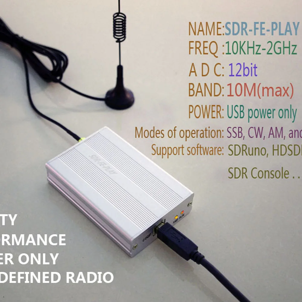 Wideband Full Featured 12bit SDR Receiver SDRPLAY RSP1 RSP2 RTL-SDR HackRF Upgrade AM FM HF SSB CW receiver Full band HAM Radio Wideband Full Featured 12bit SDR Receiver SDRPLAY RSP1 RSP2 RTL-SDR HackRF Upgrade AM FM HF SSB CW receiver Full band HAM Radio