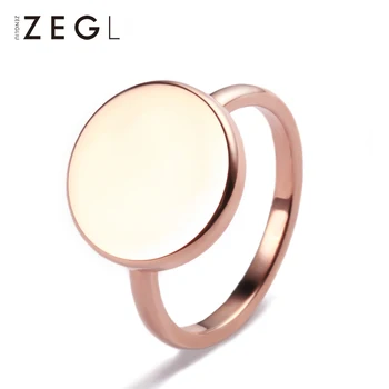 

ZEGL men and women rings simple fashion atmospheric ring titanium steel ring creative personality rose gold middle finger index