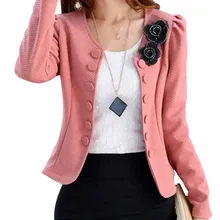 Women Spring Autumn Fashion Blazer Plus Size Long Sleeved Bleiser Mujer Casual Lovely Women Suits Flower Outwear Office Coat