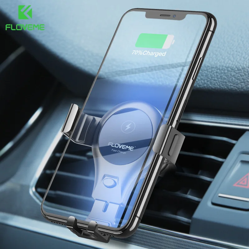 

FLOVEME Gravity Car Wireless Charger For iphone XS Max X 8 Plus 10W Qi Wireless Car Charger Fast Charging For Samsung S10 S9 S8
