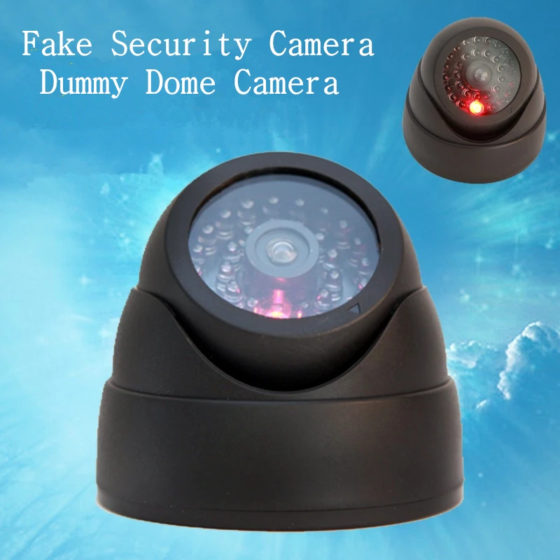 

Outdoor CCTV Fake Camera Mini Home Surveillance Security Simulation Dummy Dome Camera with Flashing LED Light Night Vision