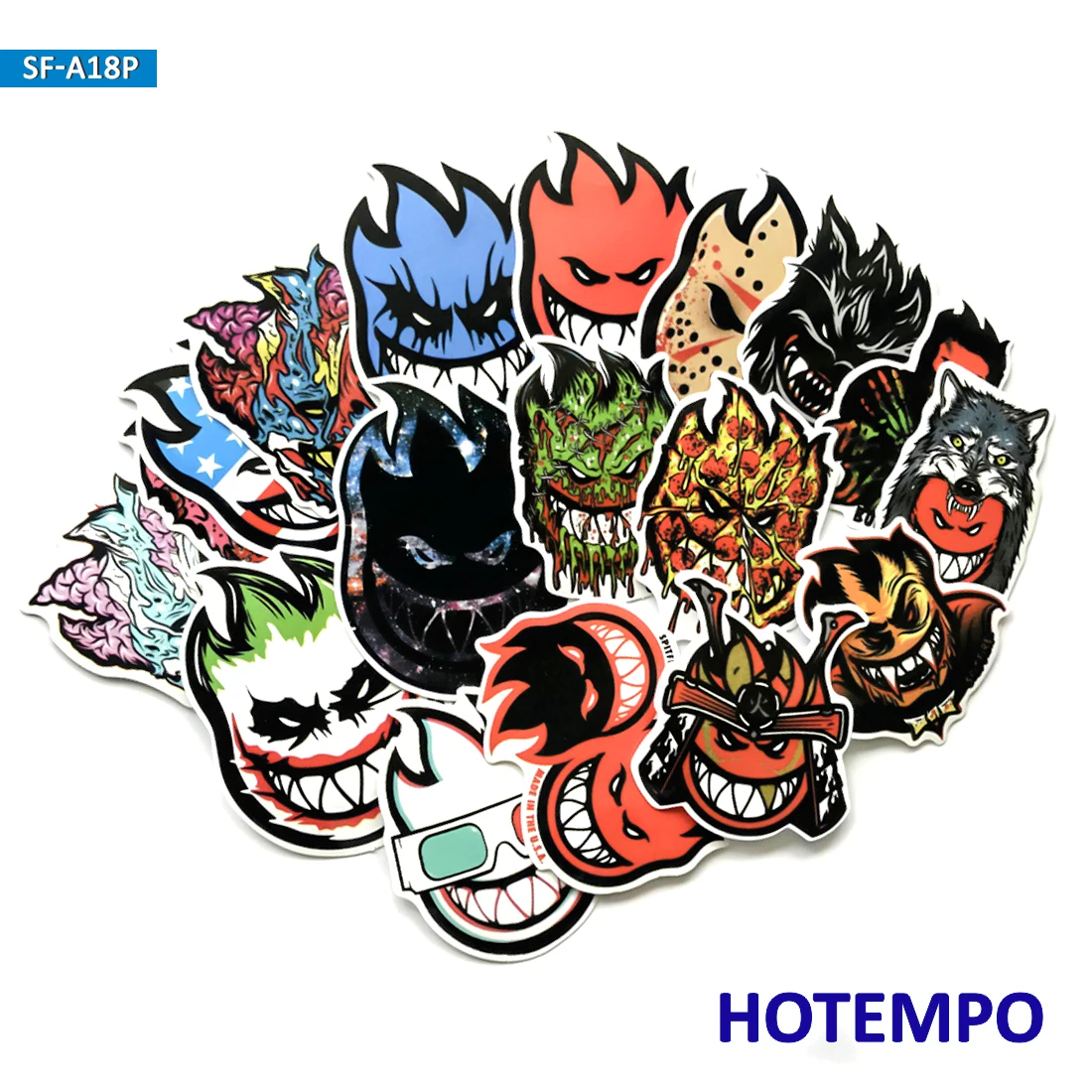 18pcs Funny Fire Spitfire Cartoon Stickers for Mobile Phone Laptop Luggage Guitar Case Skateboard Fixed Gear Bike Car Stickers 18pcs Funny Fire Spitfire Cartoon Stickers for Mobile Phone Laptop Luggage Guitar Case Skateboard Fixed Gear Bike Car Stickers
