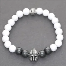 Украшения браслет бусины из натурального материала Рим Спарта гладиатус маска шлем