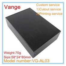 4 шт./лот атласная поверхность распределительная коробка 6063-T5 алюминиевый корпус проекта diy 58*24*80 мм для модульного оборудования