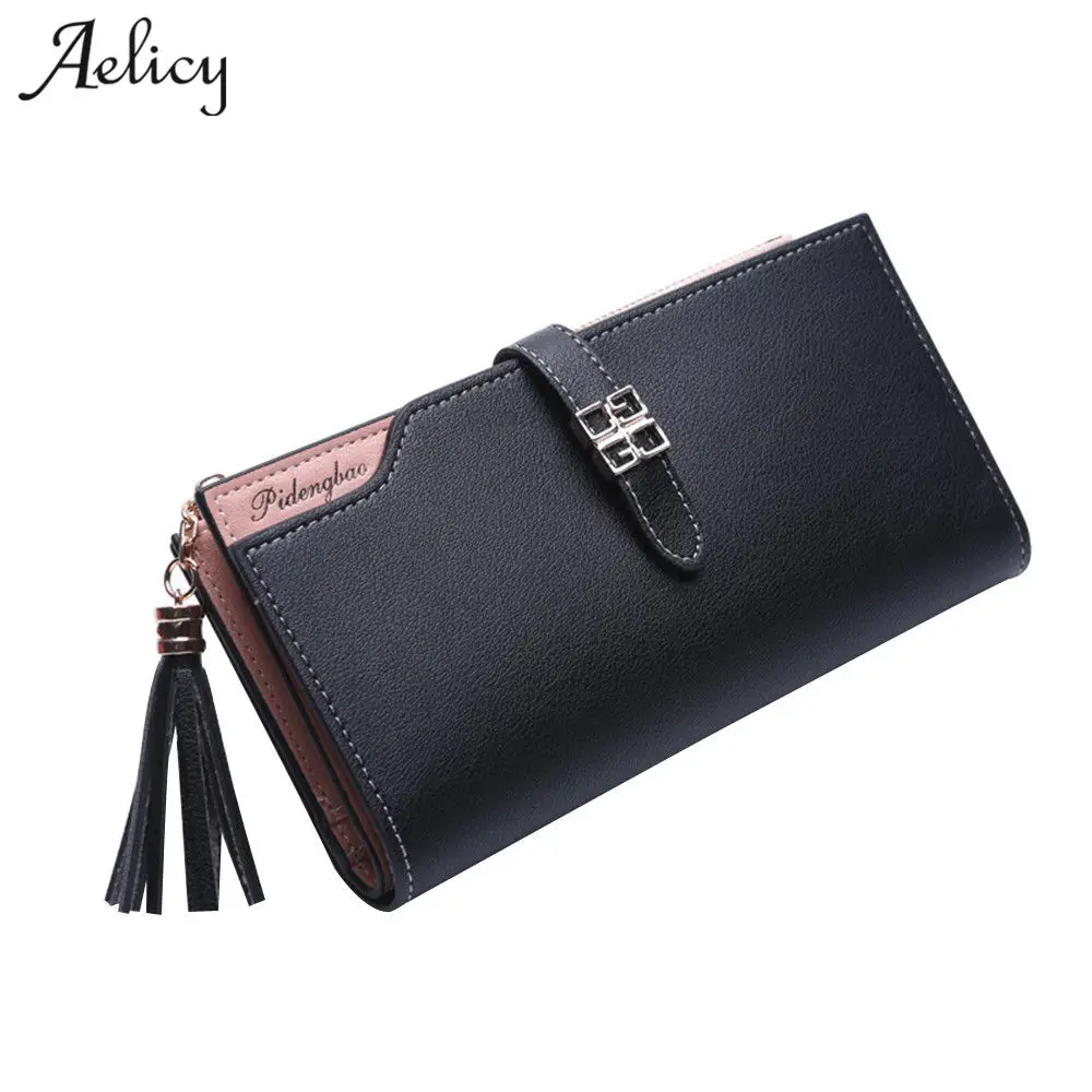 

Aelicy High Quality new design long women wallets fashion new brand ladie pu leather women's purses