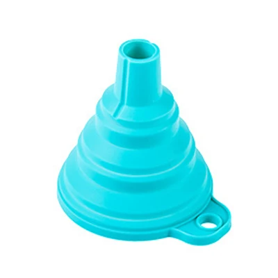 Мини силиконовая Складная воронка силиконовый гель Складная стильная Воронка для наполнителя воды Кухонные принадлежности гаджет - Цвет: blue