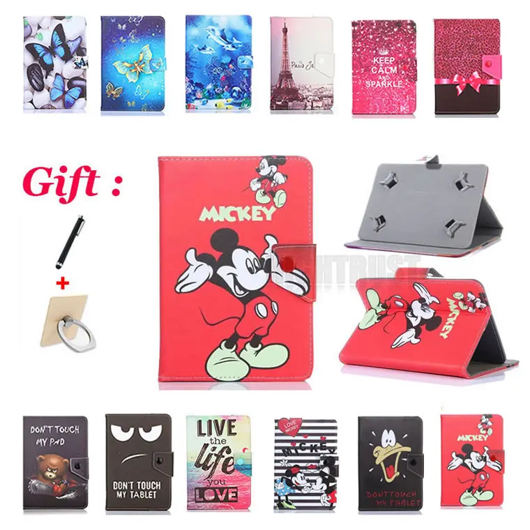 

Universal 10.1 inch Cartoon Pu Leather Case For Onda v919 air ch/V919 3G Air dual boot/v989 air octa core 10.1" Tablet Cover