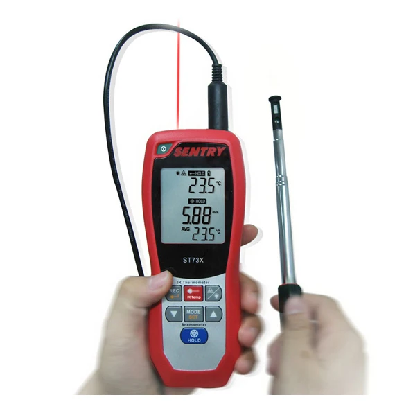 ST-730S система вентиляции ИК горячий провод Анемометр точный термометр |